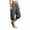 Gray, variant on Women's High Waisted Casual Capri Pants Elastic Waist with Pockets Loose Fit Cropped Boho Beach Cuffed Trousers
