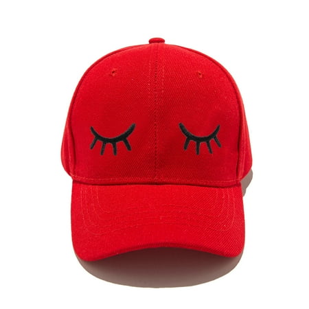 

YWDJ Embroidery Adjustable Embroidery Boys Baseball Cap Casual Kids Hat Red One size