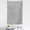 thumbnail image 1 of Mosaic Tapestry, Modern Ceramic Style Geometric Squares and Triangles Minimalism Art Deco, Fabric Wall Hanging Decor for Bedroom Living Room Dorm, 5 Sizes, Charcoal Grey White, by Ambesonne, 1 of 1