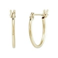 thumbnail image 3 of Brilliance Fine Jewelry 10K Yellow Gold 12MM Hollow Round Snap Hoops 10K Earrings, 3 of 4