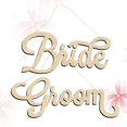 thumbnail image 3 of 2pcs Wooden Hanging Decor Hollow-out Prime Letter Design Hanging Decoration Ornament for Home Living Room (Beige), 3 of 4
