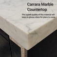 thumbnail image 4 of Laurel 84 in W Black Oak Double Bath Vanity, Carrara Marble Top, and 36 in Mirrors, 4 of 6