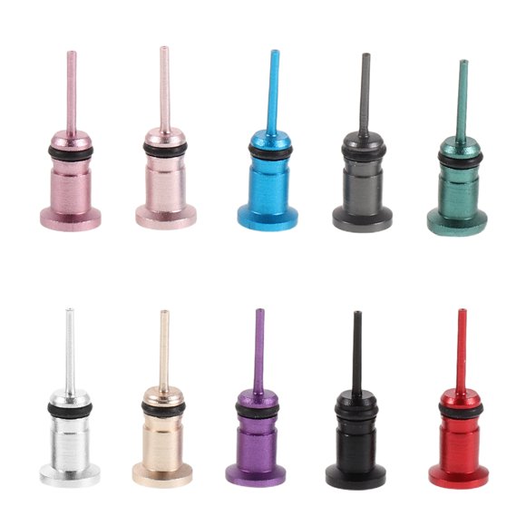 AURARMLET 20Ud Tapones Antipolvo Para Teléfono Móvil Con Extractor De Tarjeta Sim En Colores Variados