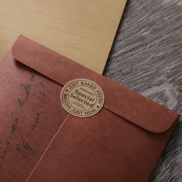 SHAR Un ensemble (50 enveloppes antiques + 100 papier à lettre A5 + 1  autocollant) enveloppe rétro ins style créatif haut de gamme sens  littéraire ensemble d'enveloppes unique papier à en-tête lettre