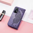 thumbnail image 3 of Wallet Case for Xiaomi 12, 3D Butterfly Flower PU Leather with Credit Card Slots Holder Magnetic Closure Folio Phone Cover for Xiaomi 12s/12X/12 Rhinestone Deep Purple, 3 of 14
