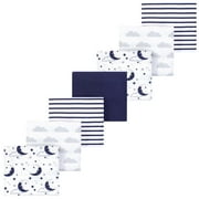 Luvable Friends Hudson Baby Flannel Receiving Blankets 7pk, Blue Moon