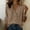 *Khaki, variant on Women's V Neck Wrap Front Long Sleeve Blouse,Casual Solid Color Tunic Top Purple,Women's Plus L