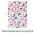 thumbnail image 2 of Floral Colorful Flower Throw Blanket for Women, Men & Kids - Super Soft Plush Blanket Throw Fleece Blanket Animal Blanket, 2 of 7