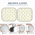 thumbnail image 6 of Kll White And Gold Geometry Windshield Sun Shade 2-Piece Foldable Car Front Window Sunshade For Most Sedans Suv Truck - Auto Sun Blocker Visor Protector Blocks Max Uv Rays - Small, 6 of 7