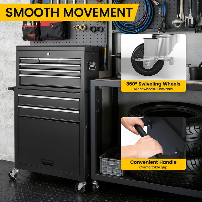 Walmart Black Friday Deals 2025 Seizeen 2-IN-1 Metal Tool Box, 8