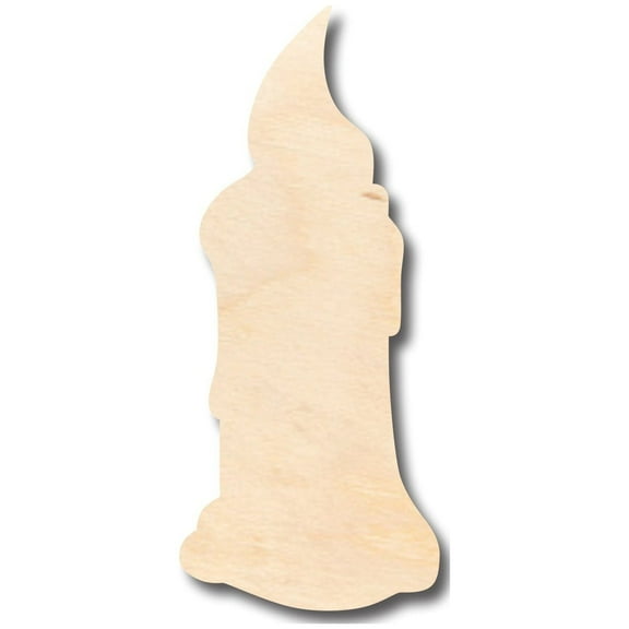 Unfinished Wood Candle Shape - Craft - up to 46" DIY 3" / 1/2"