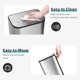 thumbnail image 4 of 5.3 gallon (20 liter) small rectangular stainless steel garbage can con soft-close lid foot pedal y inner bucket para kitchen home oficina dormitorio y sala de estar, 4 of 7