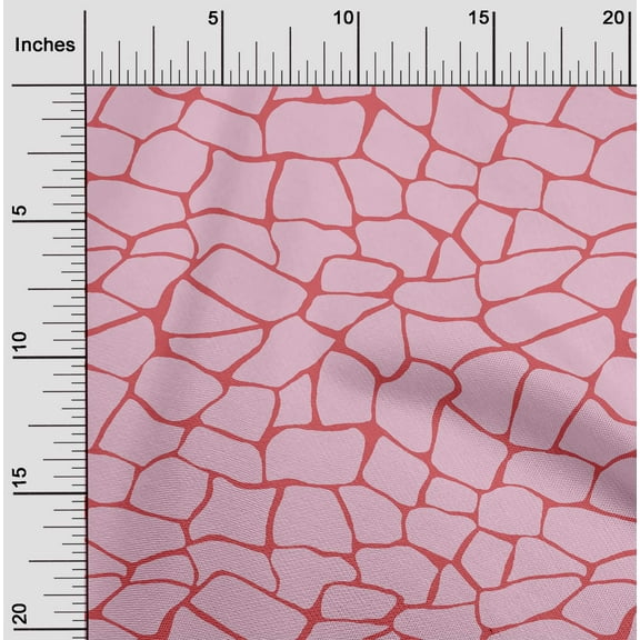 oneOone Cotton Jersey Blush Pink Fabric Giraffe Animal Skin Sewing Material Print Fabric By The Yard 58 Inch Wide