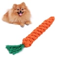 thumbnail image 4 of Flmtop Pet Dog Puppy Carrot Shape Cotton Rope Molar Tooth Cleaning Chew Training Toy, 4 of 9