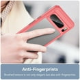 thumbnail image 5 of Feishell Clear Case for Google Pixel 8 Pro 6.7 inch,Shockproof Hybrid Soft TPU Bumper Anti-Scratch Hard Acrylic Back Transparent Slim Phone Case Cover for Google Pixel 8 Pro,Red, 5 of 8