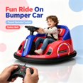 thumbnail image 4 of KORIMEFA 12V Bumper Car for Kids Toddler ages 2-6 Years Electric Ride On Toys with Remote Control, 360 Degree Spin, Lights, Sounds, DIY Stickers, Red, 4 of 8