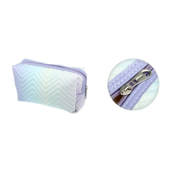 Vocoste Purple Travel Makeup Bag Portable Toiletry Bag Small Cosmetic Organizer for Women Gradient