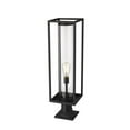 thumbnail image 4 of 2 Light Outdoor Post Mount In Contemporary Style-20.25 Inches Tall And 7 Inches Wide-Black Finish-White Opal Glass Color Z-Lite 593Phmr-Bk, 4 of 5