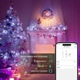 thumbnail image 3 of Smart String Lights, 196ft 600 LED Smart WiFi Color Changing Fairy Lights App Controlled, RGB Christmas Lights Clear Wire Work with Alexa & Google Home for Halloween Indoor Outdoor Tree Decor, 3 of 13