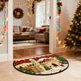 thumbnail image 6 of Mecorevxz Christmas Decorations,Half Round Doormat Non Slip Indoor Outdoor Entrance Semi Circle Area Rug Washable Half Moon Rug Front Floor Mat for Christmas Decor（A）, 6 of 7