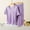 Purple, variant on BONIXOOM Pajamas For Women Christmas Pajamas Sleepwear Tie Short Sleeve Sleepwear Sets Solid Black L