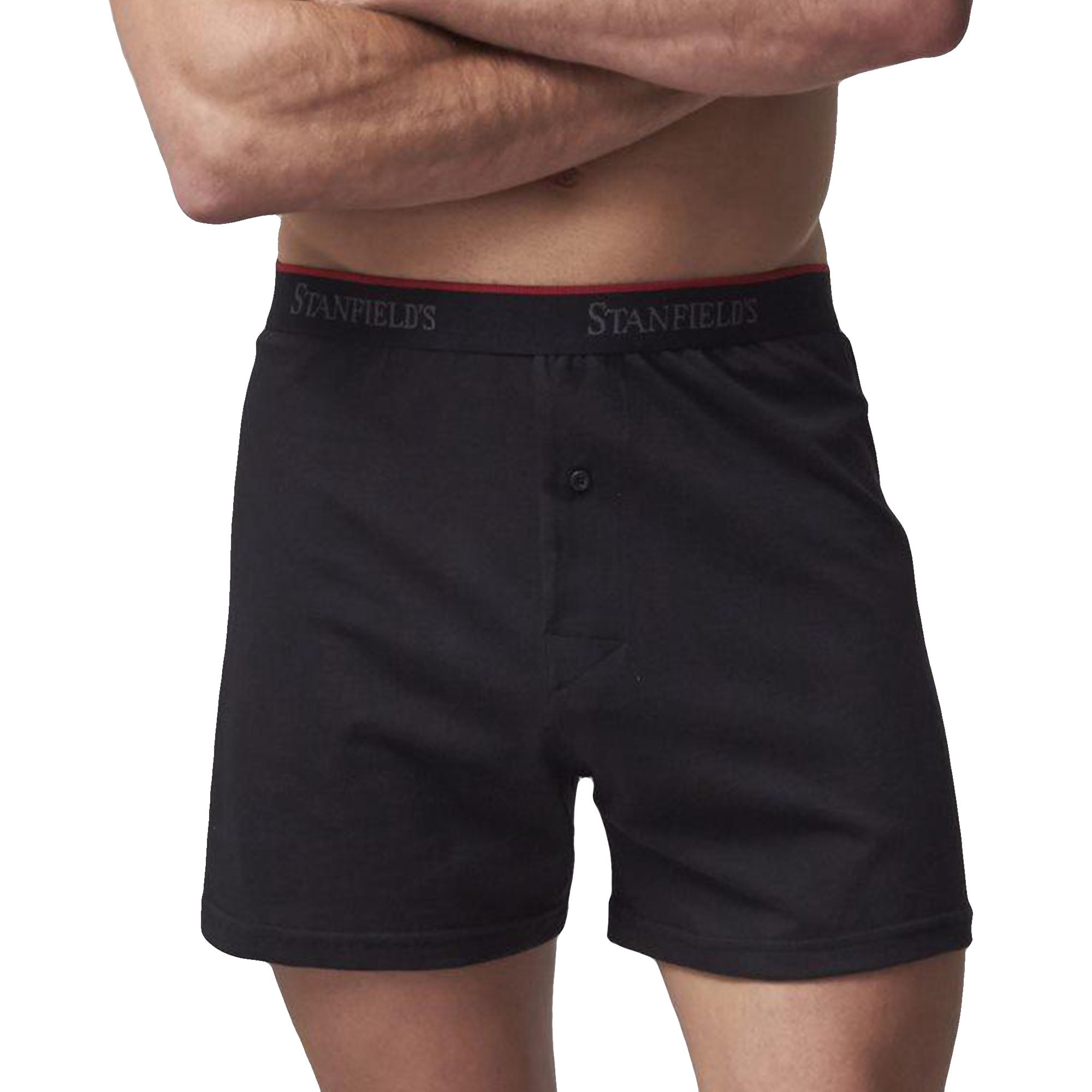 Stanfield's Adult Mens Premium Cotton Solid Knit Boxers, Sizes S-2XL