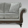 thumbnail image 6 of Hernen's Gray Sofa and Loveseat Set with Carved Wood Construction, 6 of 8