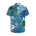 thumbnail image 5 of Gamivast Mens Hawaiian Shirts Short Sleeve Button Down Shirts Tropical Beach Shirt Summer Casual Vacation Fashion Floral Shirt Blue S Returns and Refunds Past, 5 of 5