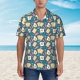 thumbnail image 2 of Fotbe Eggs Toast Bacon And Arugula Hawaiian Shirt for Men Unisex Summer Beach Casual Short Sleeve Cotton Linen Button Down Shirts-Large, 2 of 5