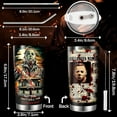 thumbnail image 5 of Horror Tumbler with Lid and Straw - Gift for Men, Women Who Love A Good Scare - Valentines Day Coffee Cup - Gifts for Friend on Birthday, Anniversary - Valentines Decorations - Horror Tumbler 20 Oz, 5 of 6