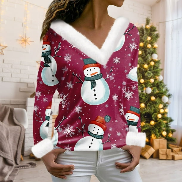 Snowman Merry Christmas Tree Snowflakes Cute Funny T-Shirt Snowman Merry Christmas Tree Snowflakes Cute Funny T-Shirt