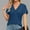 1Navy, variant on Women Floral Print Shirts Petal Sleeve Tops For Women V Neck Tees Casual Comfy Top Female Basic Loose Fit T-Shirts