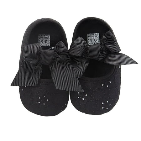 

Toddler Girl Shoes Size 12 For 612 ~ Month- Fashion Embroidered Soft Sole Bow Princess Toddler Sneakers Black