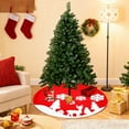 thumbnail image 4 of NWOKYZGH 30 Inch Christmas Tree Skirt Soft Plush Tree Mat Thick Red Velvet and White Plush Tree Skirts Christmas Decorations Fluffy Tree Skirts Xmas Holiday Party Indoor Decorations, 4 of 6