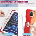 thumbnail image 4 of For iPad Pro 12.9 inch 2022/2021/2020/2018 Case, 360 Rotatable Handle Stand, Shoulder Strap, Drop-Proof Design, Colourful Red, 4 of 7