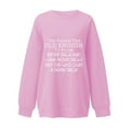 thumbnail image 4 of Jinhomg Womens 2026 Fashion Sweatshirt Cute Letter Print Pullover Oversized Comfy Long Sleeve Drop Shoulder Tops Casual Daily Wear Pink XL, 4 of 6