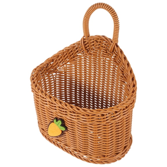 MOKKHNB Plastic Woven Hanging Wall Basket for Kitchen Organization, Storage Solutions and Stylish Home Decor