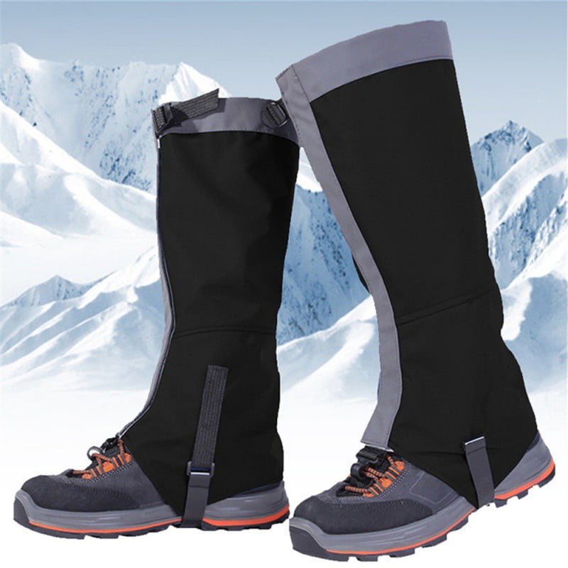 1 Pair Hiking Gaiters Leg Gaiters Snow Gaiters Mountain Snow Legging Gaiters Lightweight Hiking Gaiters Waterproof Shoe Cover for Hiking Climbing Walking 