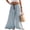 Light Blue, variant on HAJWOH Women Boho Wide Leg Palazzo Pants, Elastic High Waist Flowy Crinkled Beach Trousers with Matching Belt & Pockets, Lightweight Summer Vacation Loose Fit Pants(Light Blue,XL)
