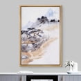 thumbnail image 2 of IDEA4WALL Framed Canvas Wall Art Suburban Village & Mountain Antique Landscape Retro Art Pastel Nature Wilderness Vintage Print Relax/Calm for Living Room, Bedroom, Office - Natural 24"x36", 2 of 5