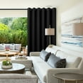 thumbnail image 2 of XWZO Sliding Door Curtains 60"W x 84"L, Grommet Privacy Room Divider for Bedroom Living Room, Extra Wide Thermal Blackout Curtains for Patio Sliding Glass Door, 1 Panel, Black, 2 of 13
