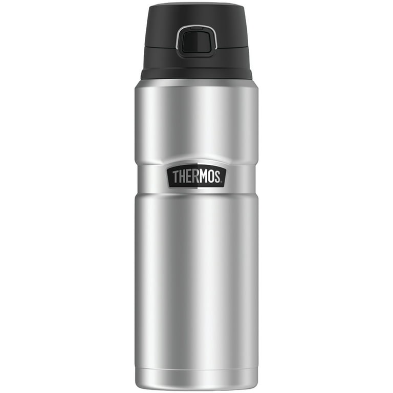 Thermos Stainless King 24-Ounce Drink Bottle Stainless Steel & Thermos Stainless King 16-Ounce Food Jar with Folding Spoon Stainless Steel
