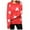 Red, variant on Valentines Sweaters for Women Peach Heart Pattern Crewneck Sweater Soft Knit Long Sleeve Pullover Casual Comfortable Jumper Top Black S