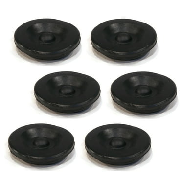 The ROP Shop | 6-Pack Black Rubber Grease Plug Hub Dust Cap Dexter EZ Lube Trailer Camper Axle