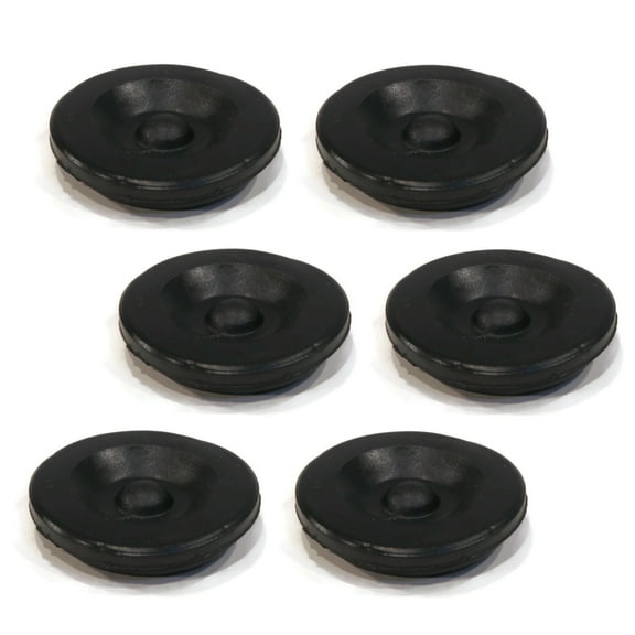 The ROP Shop 6-Pack Black Rubber Grease Plug Hub Dust Cap Dexter EZ Lube Trailer Camper Axle