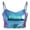 s-Shiny Blue, variant on FYMNSI Women's Sexy Shiny Metallic Strapless Crop Tube Top Strapless Holographic Tops Clubwear S t-Red