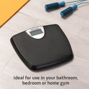 Health o meter Weight Tracking LCD Bathroom Scale, Black, 350lbs Capacity, AAA Battery Powered