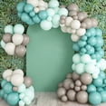 thumbnail image 2 of SUKAIKEQA Wedding Arch Cover Spandex Arch Backdrop Cover (7.2FT,6.6FT,6FT) Set of 3 Arch Stand Covers Stretchy Backdrop for Birthday Party Decoration Baby Shower,Mint green, 2 of 6