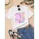 thumbnail image 1 of Birthday Bash" In My 9th Birthday Era" Graphic Print Girls' T-Shirt - Soft & Stretchy Crew Neck Short Sleeve Tee, Vibrant Colorful Design with Flowers & Confetti, Perfect for Summer Fun, Fits Ages 8-, 1 of 6