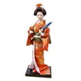 thumbnail image 5 of Ethnic Japanese Geisha Dolls Oriental Doll Figurine Statuette Decorative Asian Folk for Shelf Office Table Ornament style A, 5 of 9
